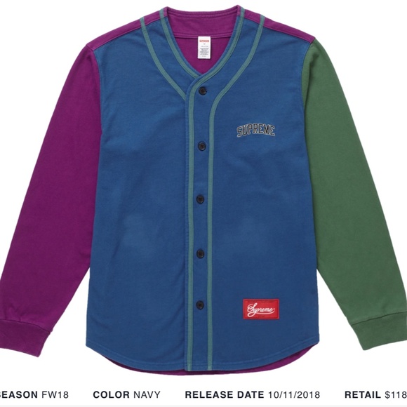 Supreme multi color Long sleeve Jersey - XL